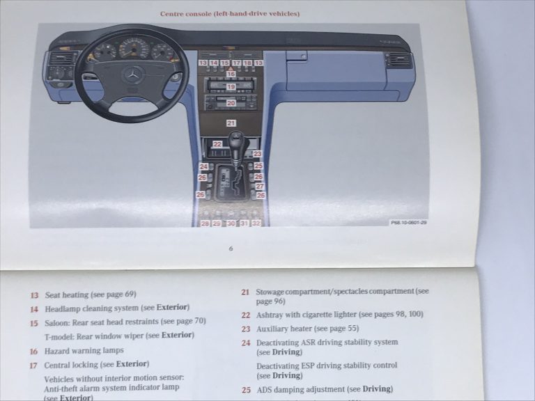 Dokumenty,Betriebsanleitung, Owners Manual, Mercedes W210 - KlassikAuto.pl